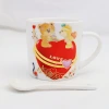 Ceramic cups, coffee cups, milk cups, water cup sets, cute cartoon Bear designs, Qixi Festival Valentine's Day gifts, couple and student small gifts available. logo factory direct supply details Picture